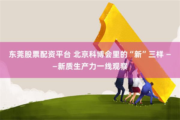 东莞股票配资平台 北京科博会里的“新”三样 ——新质生产力一线观察